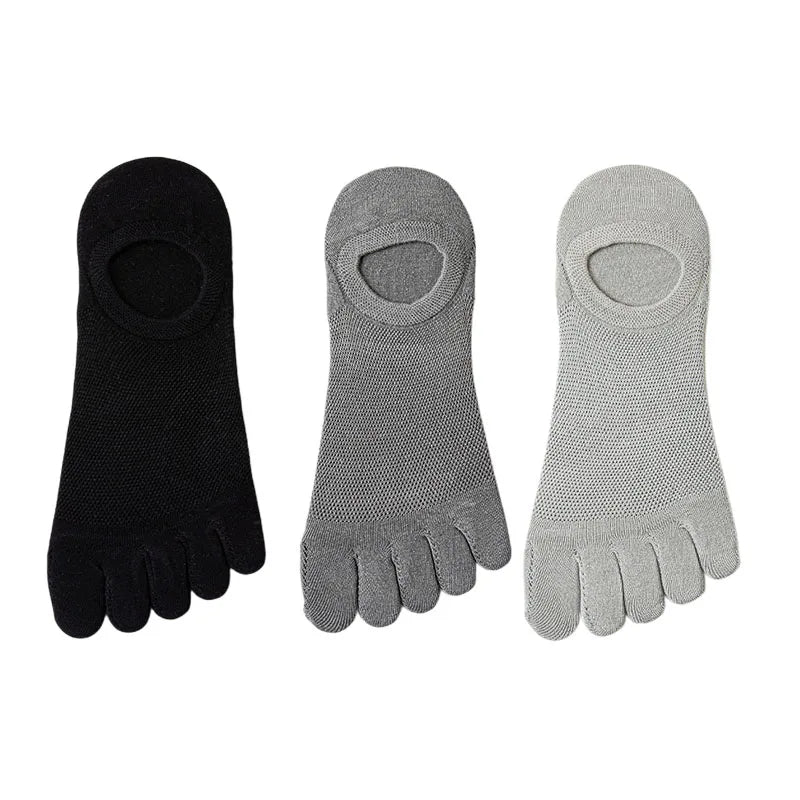 3 Pairs/lot Men's Socks Breathable Sweat Novelty Toe Socks Fashion Casual Breathable Finger Boat Sock High Quality Sox for Male