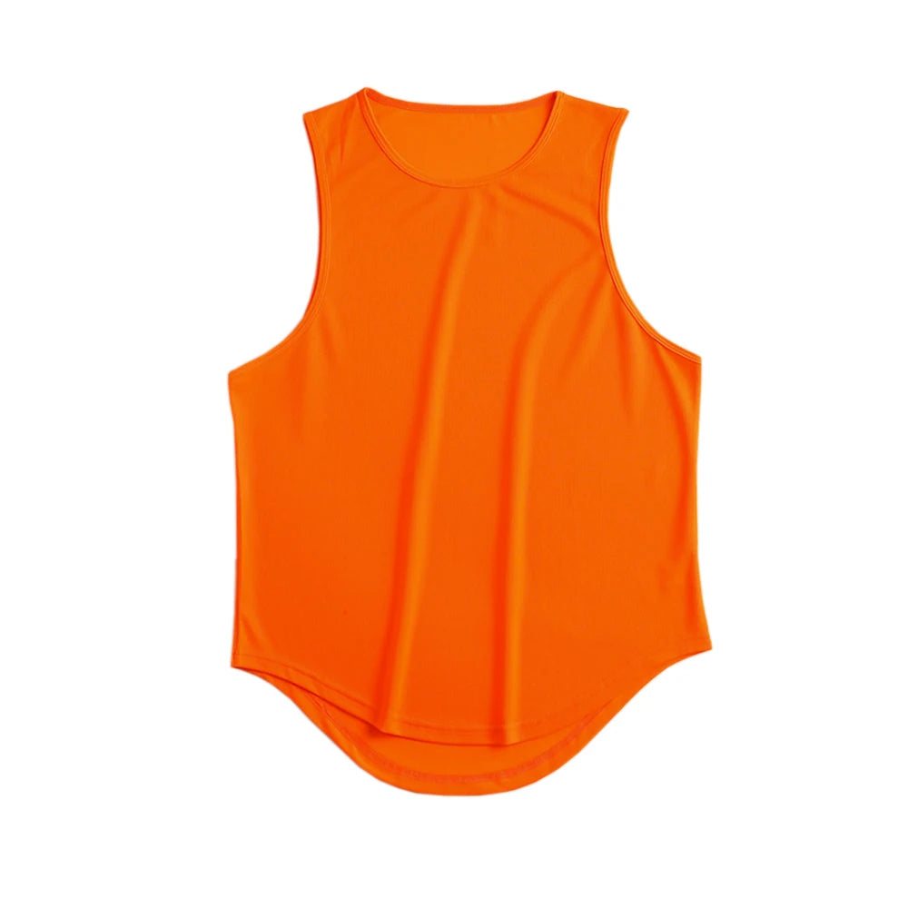 Men's Sleeveless Sports T-Shirt Quick Drying Breathable Tank Top For Running Training Marathon Fitness Vest