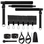 Multifunctional Pilates Bar Combination Fitness Bar Yoga Chest Expansion Tension Rope Back Trainer Elastic Rope Stretching Belt