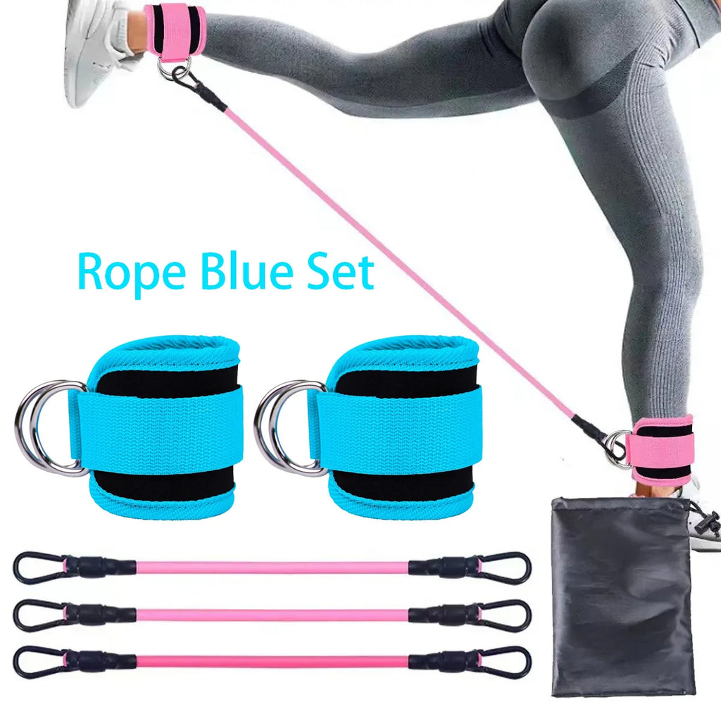 Knöchelriemen-Widerstandsbänder für Hüft- und Beinstärke, Zugseil, Fitness, elastisches Training, Zuhause, Yoga, Pilatus, Crossfit, Workout, Fitnessstudio