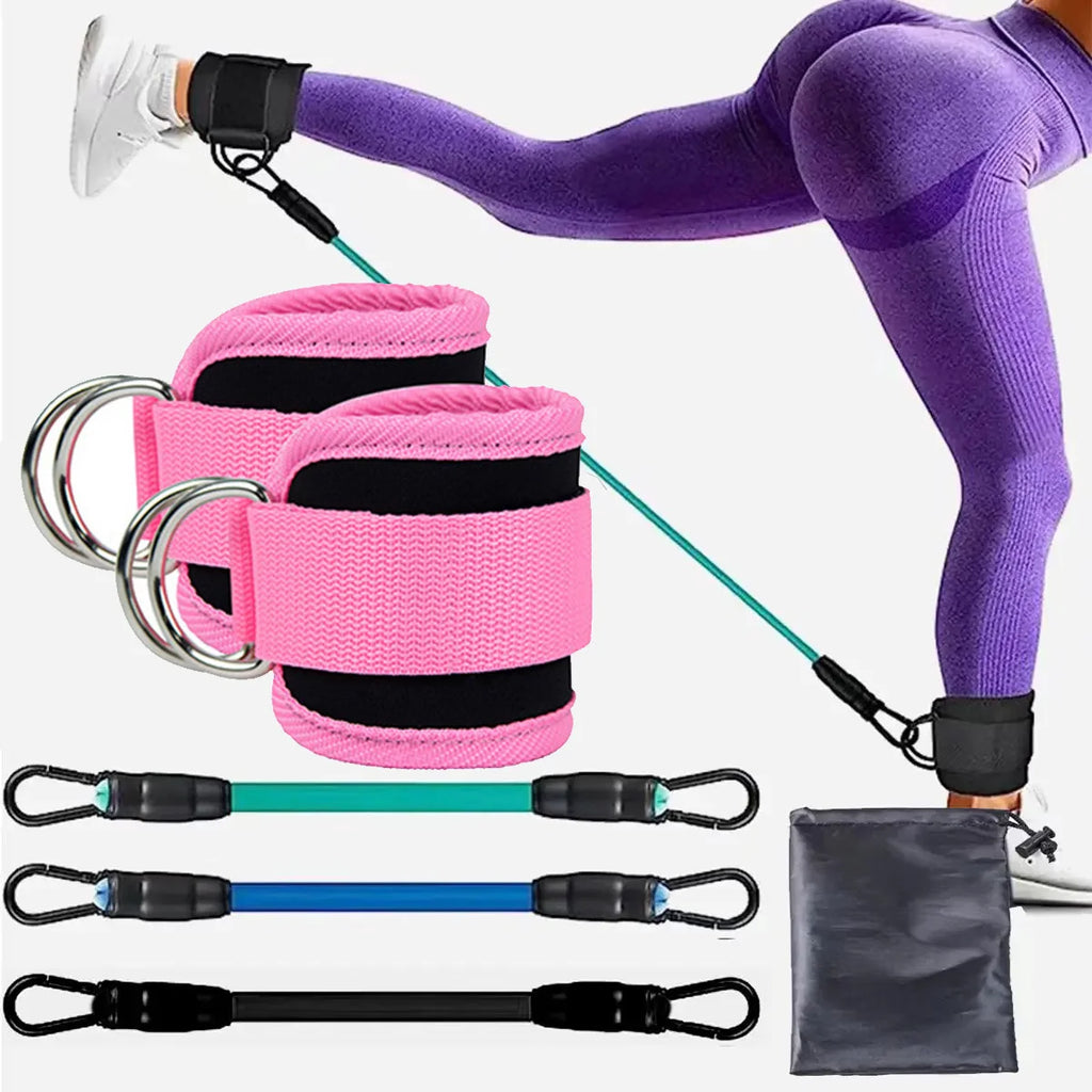 Knöchelriemen-Widerstandsbänder für Hüft- und Beinstärke, Zugseil, Fitness, elastisches Training, Zuhause, Yoga, Pilatus, Crossfit, Workout, Fitnessstudio