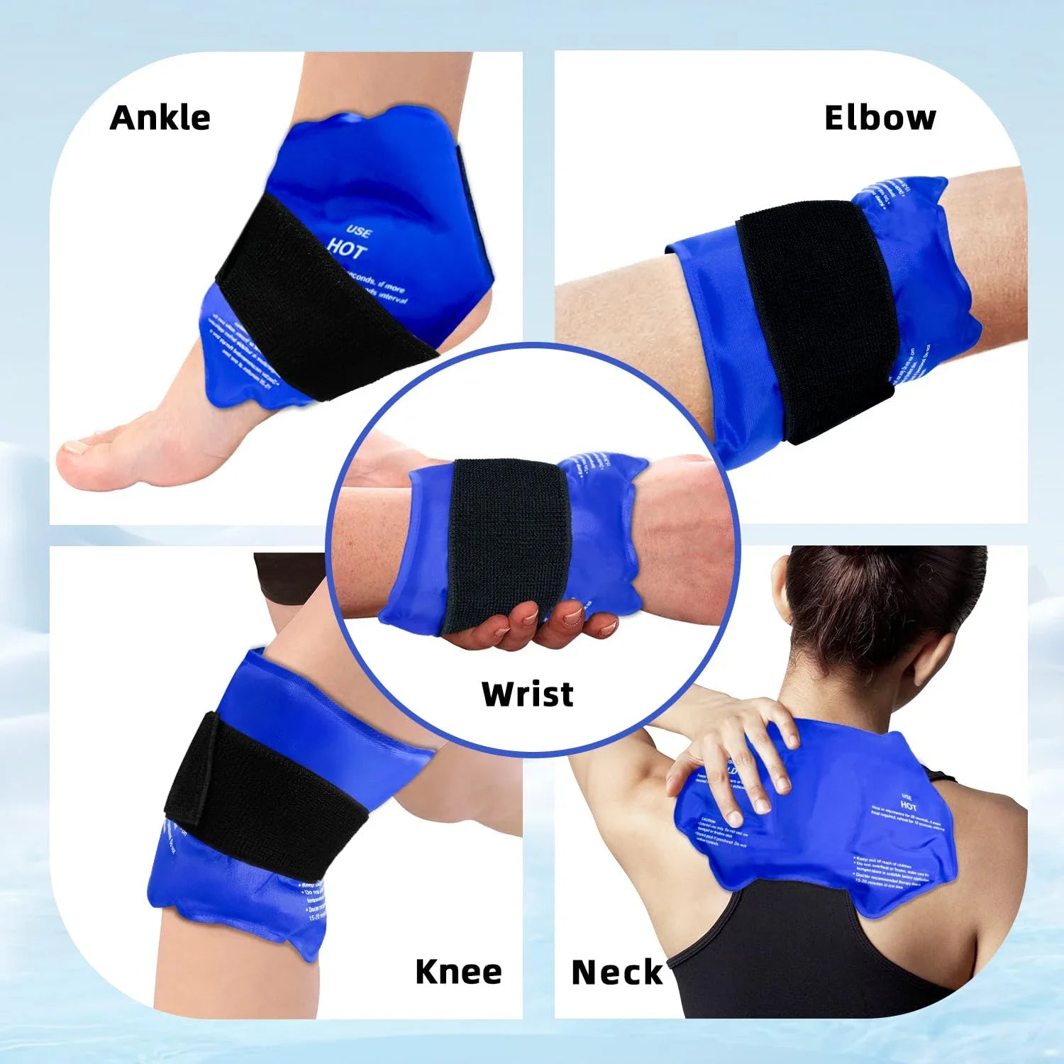 Ankle Brace Ice Pack Wrap For Injuires Hot Cold Therapy Reusable Gel Cold Pack Ankle Support For Pain Relief Sprains