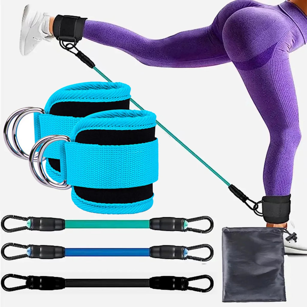 Knöchelriemen-Widerstandsbänder für Hüft- und Beinstärke, Zugseil, Fitness, elastisches Training, Zuhause, Yoga, Pilatus, Crossfit, Workout, Fitnessstudio