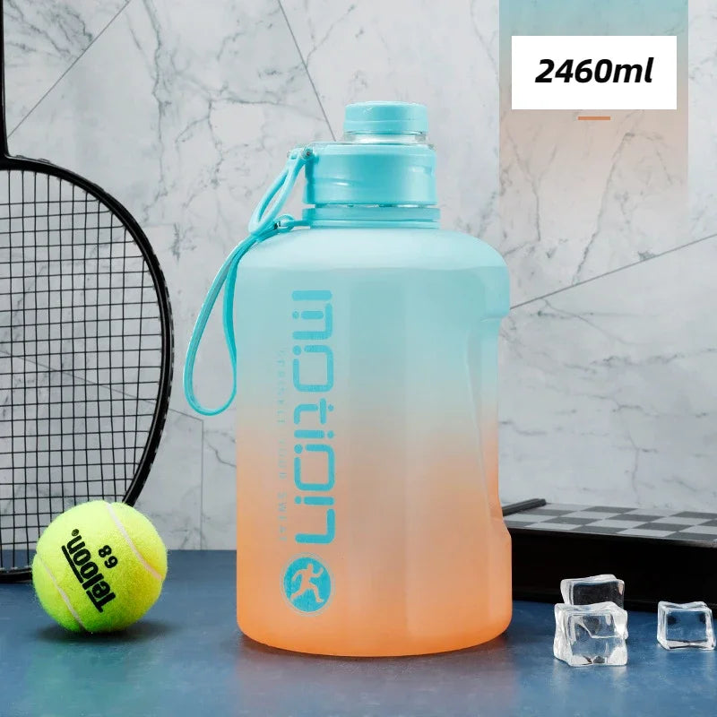 2 Liter Sports Water Bottle |  Scale & Straw