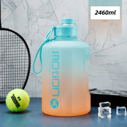 2 Liter Sports Water Bottle |  Scale & Straw
