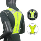 Reflektierende Weste für Radtouren, gut sichtbare Sicherheitsjacke für Nachtfahrten, Laufen, Joggen, Radfahren, Motorradfahren, Outdoor-Sportweste