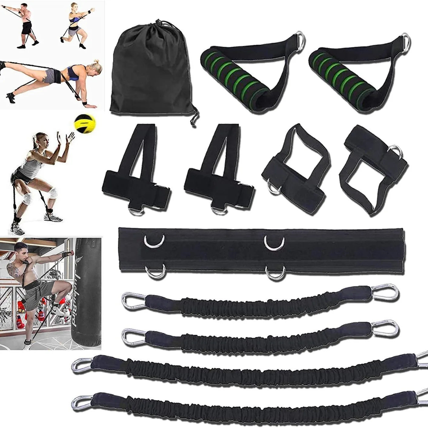 Boxing Pull Belt Bounce Strength Trainer Basketball Jump Agile Pull Rope Bounce Resistance Stretching Trainer Set