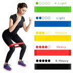 2 pecas Portable Fitness Workout Equipment Rubber Resistance Bands Yoga Gym Elastic Gum Strength Pilates Crossfit Women Weight Sports