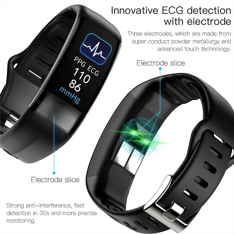 P11 Plus Smart Bracelet Smartwatch Ekg Smart Wristband Waterproof Activity Tracker Heart Rate Smartband Fitness Bracelet For Men