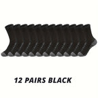 6/12 Pairs Men's Outdoor Gym Socks High Quality Comfortable Soft Ground-Gripping Football Large Size New Style