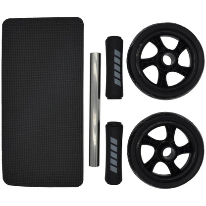 Great-Quality Abs Roller Fitness Equipment 15cm Mute Non-slip Double-Wheel Abdominal Wheel Exercise Ab Work Out Gym Muscle