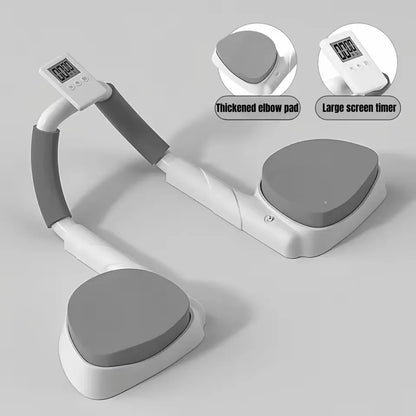 Multifunctional Plank Trainer | Elbow Support Abs Workout Equipment with Digital Timer