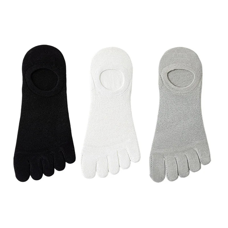3 Pairs/lot Men's Socks Breathable Sweat Novelty Toe Socks Fashion Casual Breathable Finger Boat Sock High Quality Sox for Male
