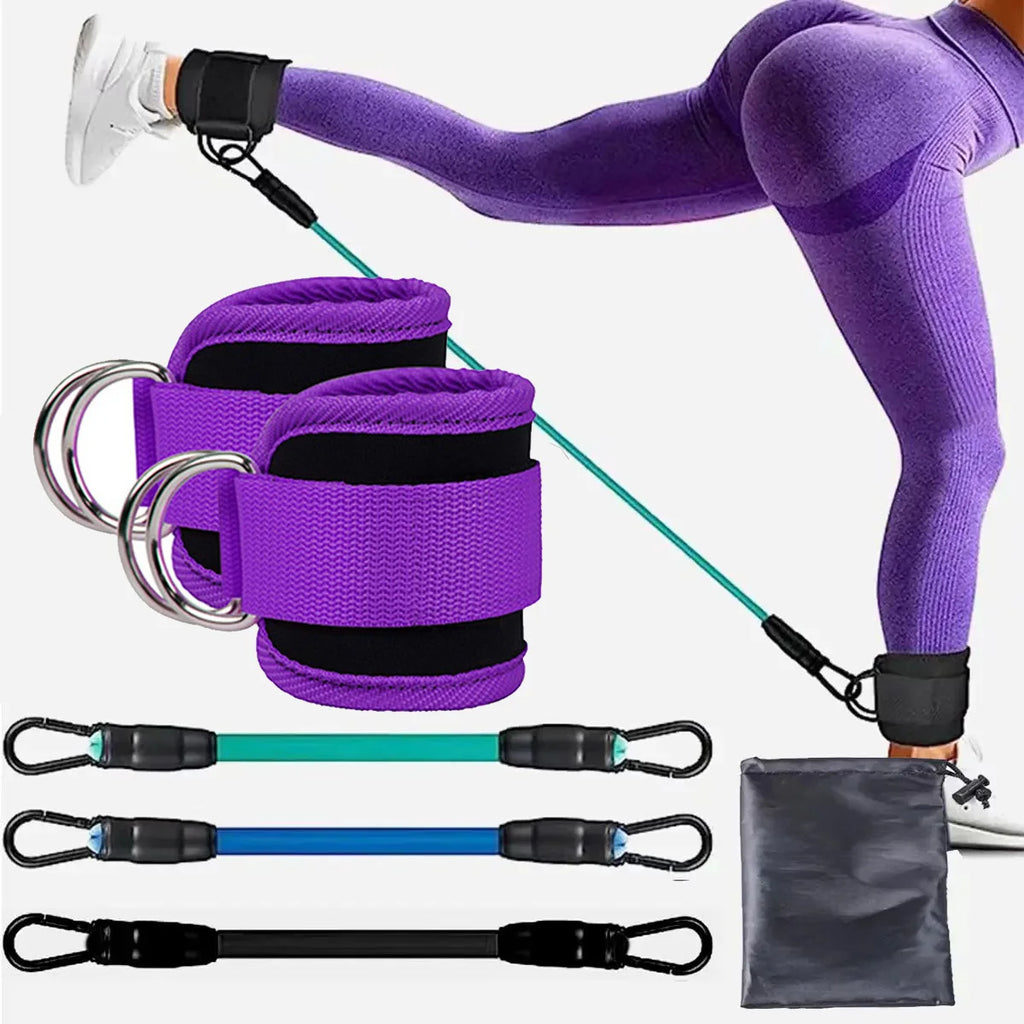 Knöchelriemen-Widerstandsbänder für Hüft- und Beinstärke, Zugseil, Fitness, elastisches Training, Zuhause, Yoga, Pilatus, Crossfit, Workout, Fitnessstudio
