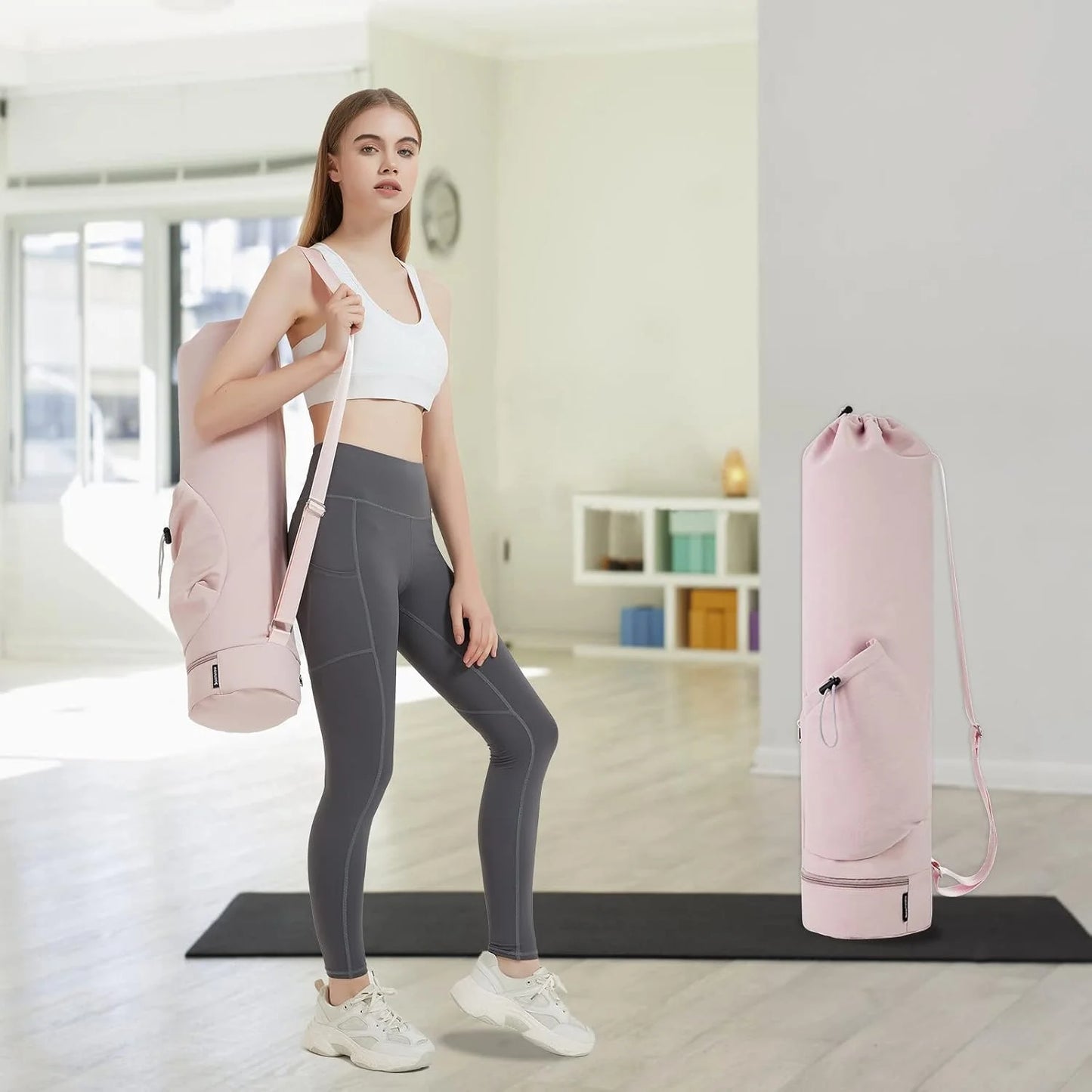 Yoga Mat Bag w/ Water Bottle Pocket & Wet Storage – Multi-Functional Carrier