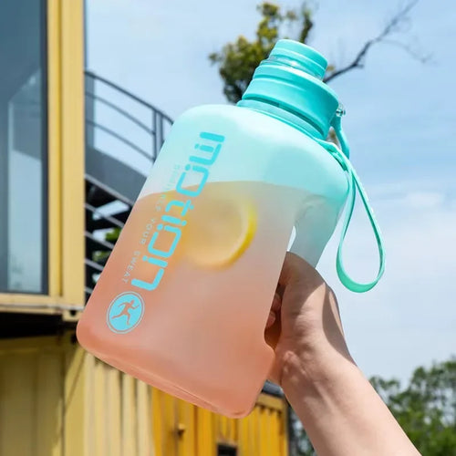 2 Liter Sports Water Bottle |  Scale & Straw