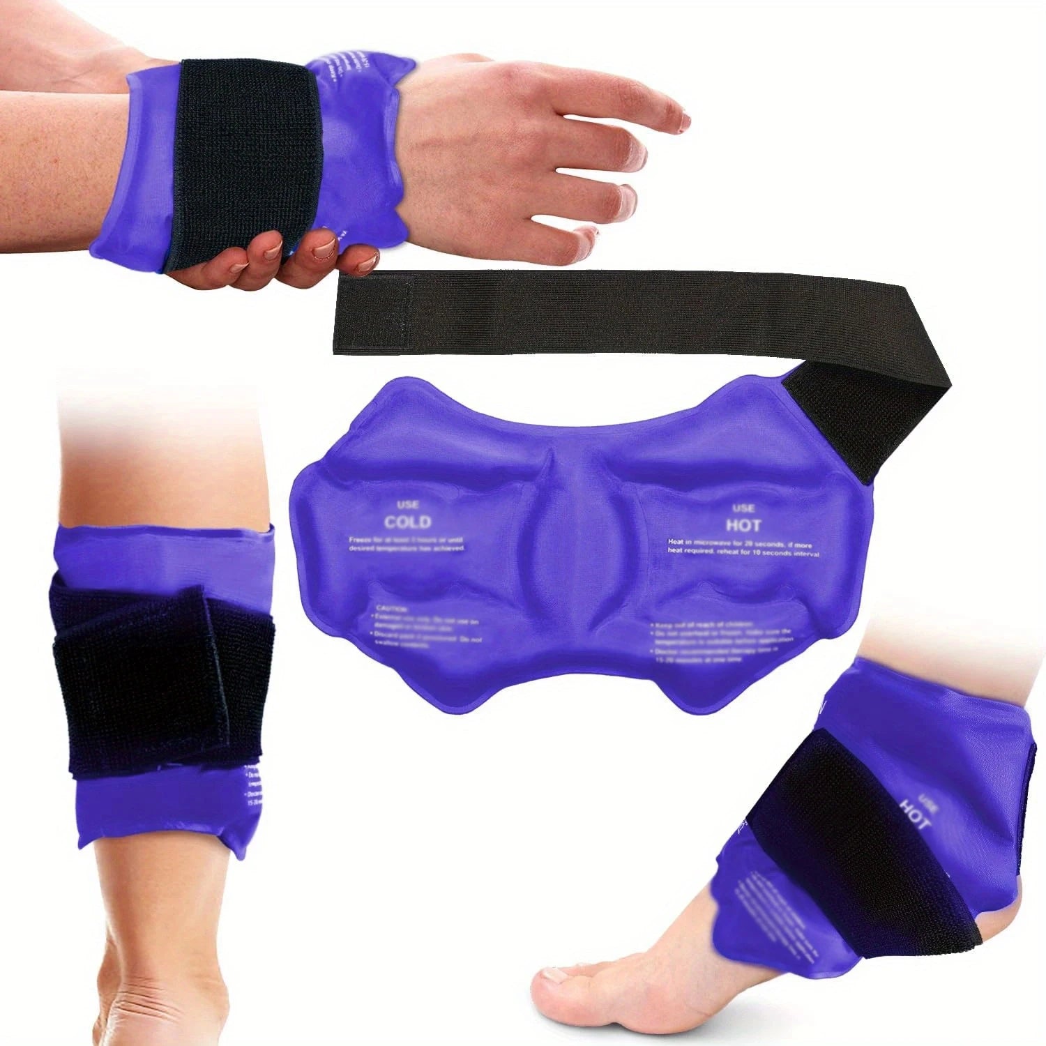 Ankle Brace Ice Pack Wrap For Injuires Hot Cold Therapy Reusable Gel Cold Pack Ankle Support For Pain Relief Sprains