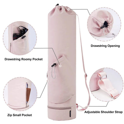 Yoga Mat Bag w/ Water Bottle Pocket & Wet Storage – Multi-Functional Carrier