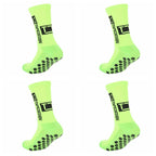 4 pairs of new TC mid tube glued football socks for sports training and competition, non slip and breathable socks