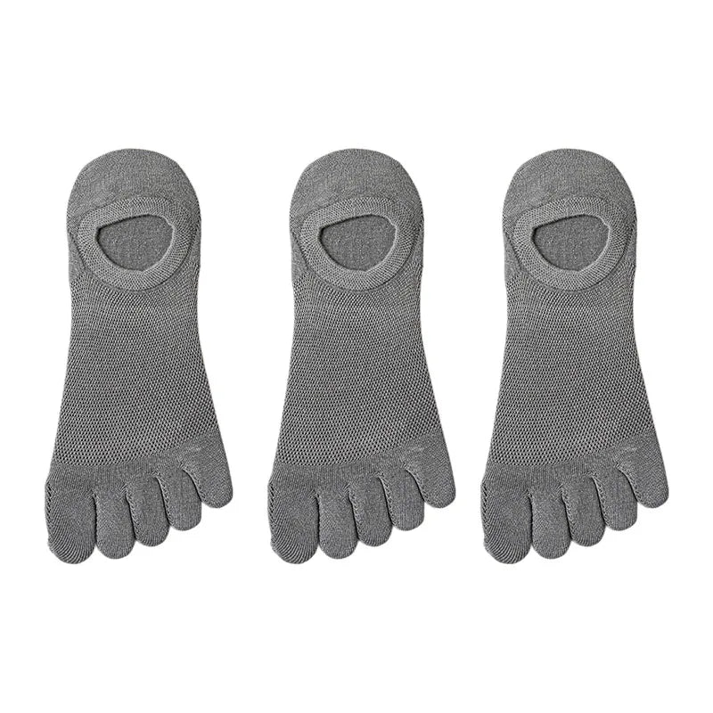 3 Pairs/lot Men's Socks Breathable Sweat Novelty Toe Socks Fashion Casual Breathable Finger Boat Sock High Quality Sox for Male