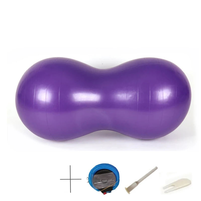 90*45cm Anti-Burst Peanut Yoga Ball for Home Exercise Fitness Equipment Sports Gym Yoga Pilates Trainning with Pump